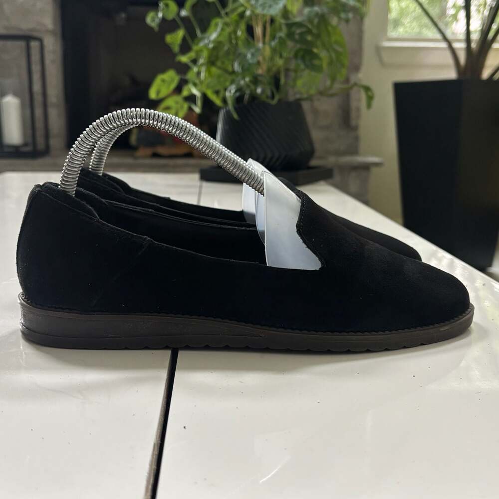 Dr. Scholl's Black Suede Slip-On Loafer Flats Womens Size 8
